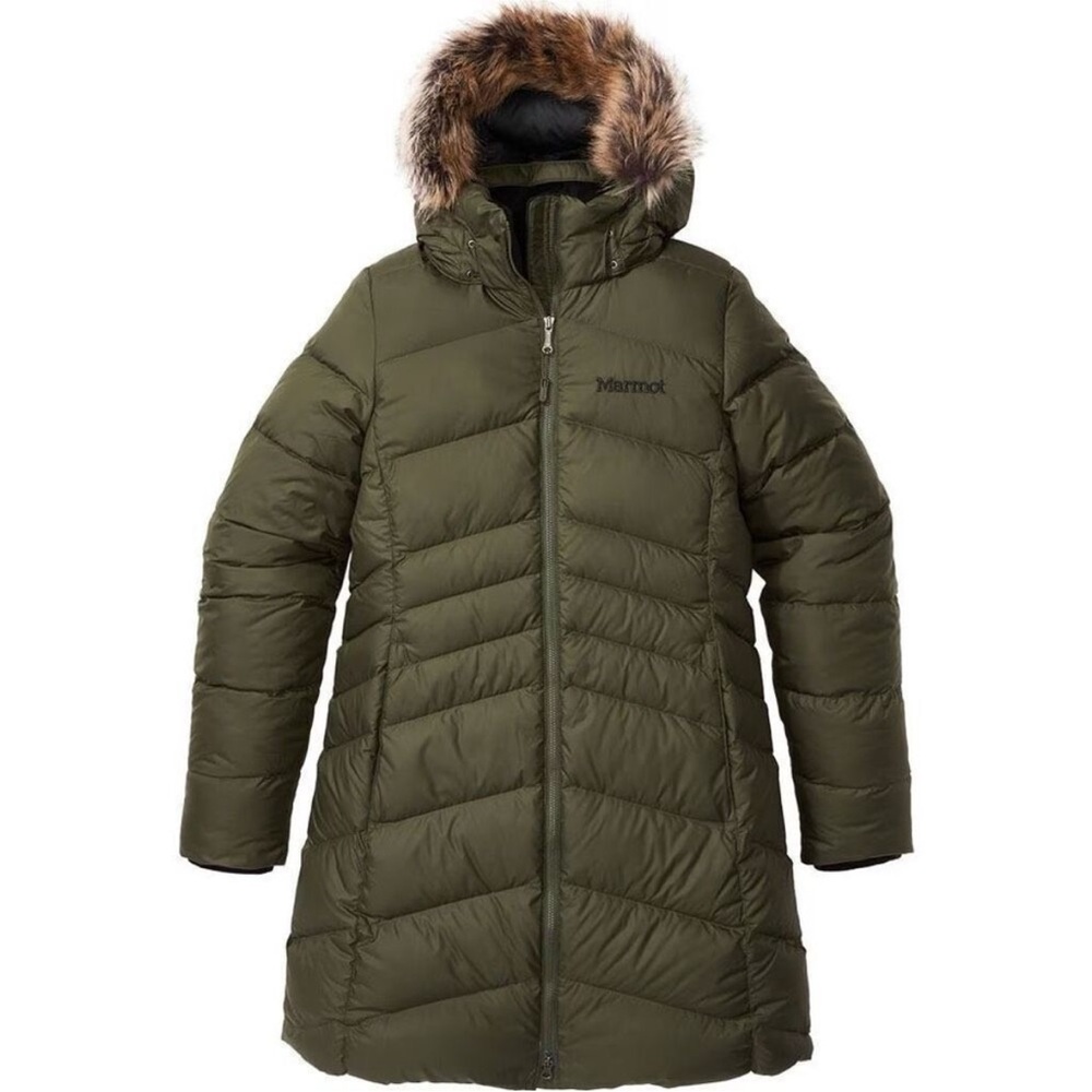 Marmot Green Montreal Down‎ Puffer Coat Size Small